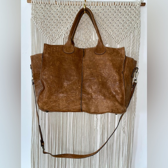 Maxon Collection made in Italy Genuine Leather in Caramel Brown vintage tote bag - Picture 9 of 9